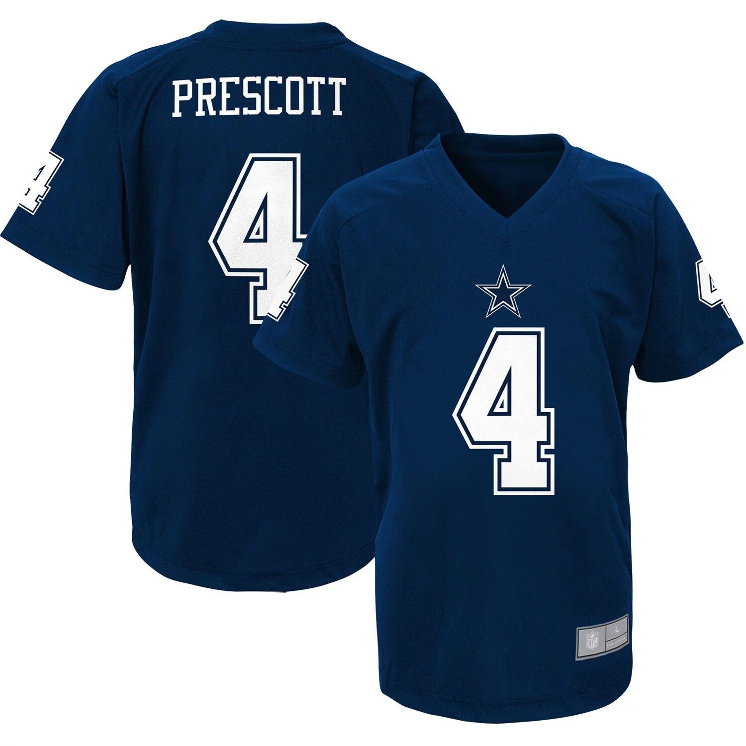 Молодежная футболка Dak Prescott Navy Dallas Cowboys Performance с именем и номером игрока реглан с v-образным вырезом Outerstuff
Молодежная футболка Dak Prescott Navy Dallas Cowboys Performance с именем и номером игрока реглан с v-образным вырезом Outerstuff