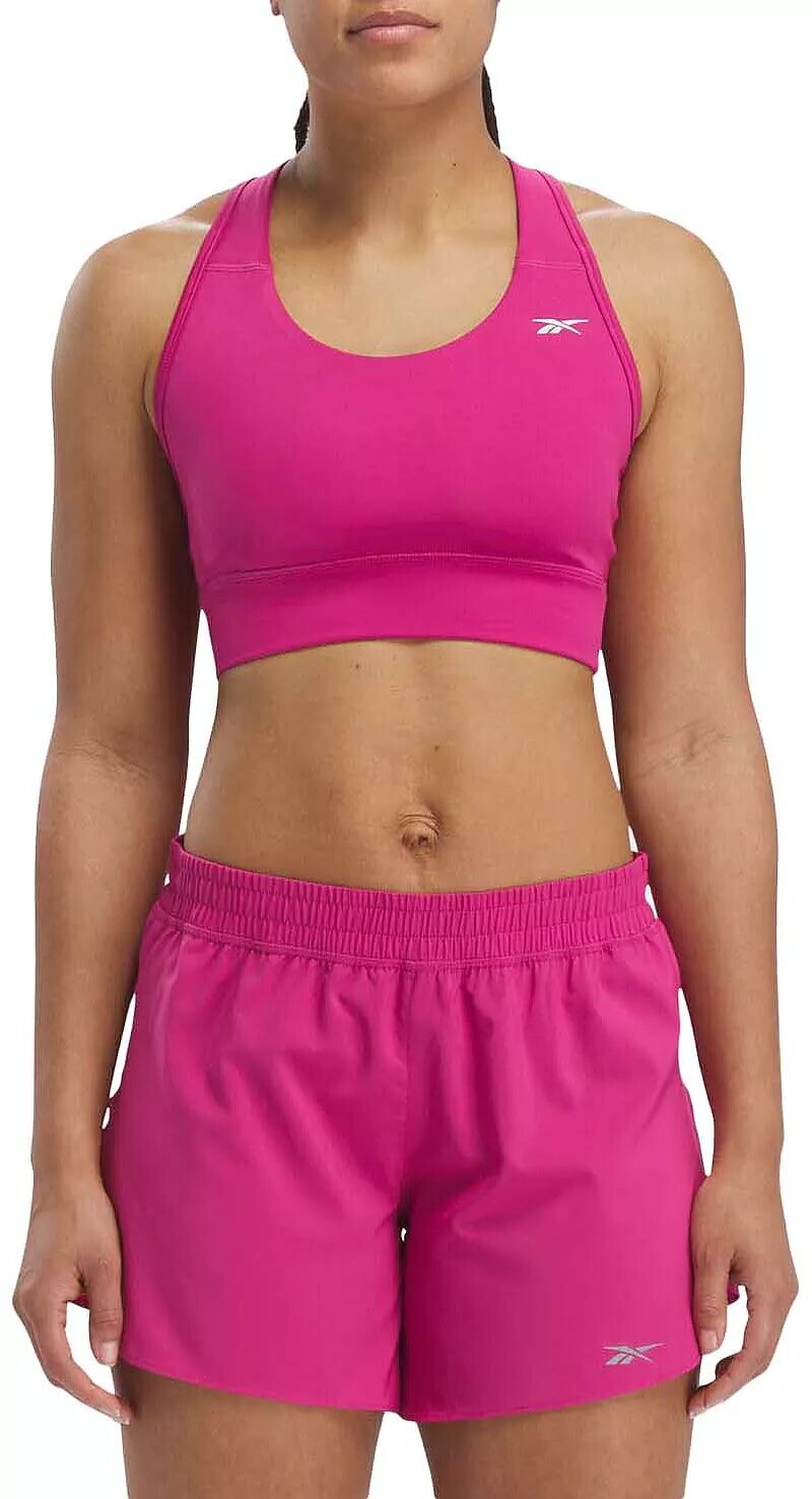 Женский спортивный бюстгальтер для ударных нагрузок Reebok Running Essentials, розовый
Женский спортивный бюстгальтер для ударных нагрузок Reebok Running Essentials, розовый