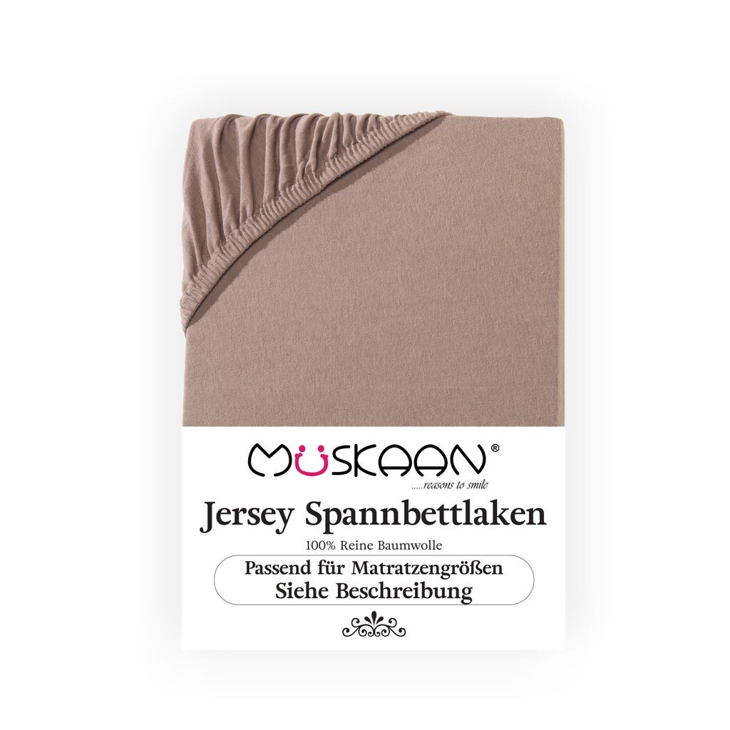 Простыня Müskaan Jersey 140x200 - 160x200 см, нуга, высота матраса до 22 см, простыня на резинке, 100% хлопок
Простыня Müskaan Jersey 140x200 - 160x200 см, нуга, высота матраса до 22 см, простыня на резинке, 100% хлопок