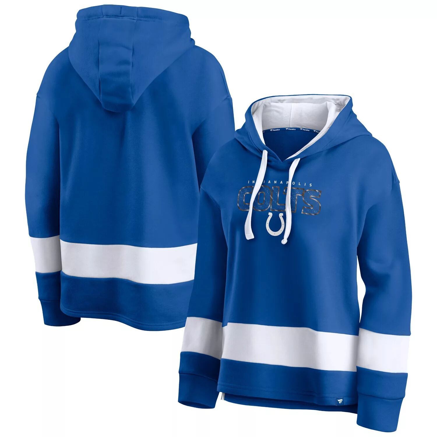 Женский пуловер с капюшоном Fanatics Royal/White Indianapolis Colts Colors of Pride с капюшоном и цветными блоками Fanatics
Женский пуловер с капюшоном Fanatics Royal/White Indianapolis Colts Colors of Pride с капюшоном и цветными блоками Fanatics