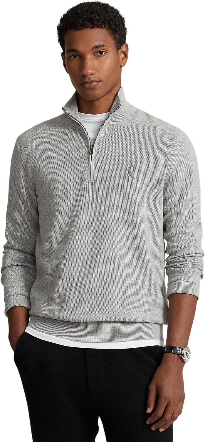 Хлопковый свитер сетчатой вязки на молнии 1/4 Polo Ralph Lauren, цвет Woodland Heather
Хлопковый свитер сетчатой вязки на молнии 1/4 Polo Ralph Lauren, цвет Woodland Heather