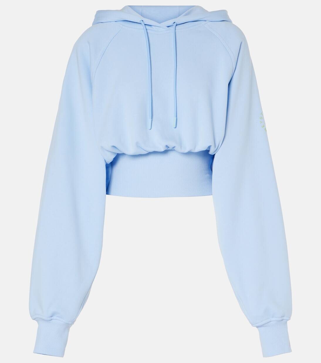 Укороченная толстовка из хлопкового трикотажа Adidas By Stella Mccartney, цвет glow blue
Укороченная толстовка из хлопкового трикотажа Adidas By Stella Mccartney, цвет glow blue