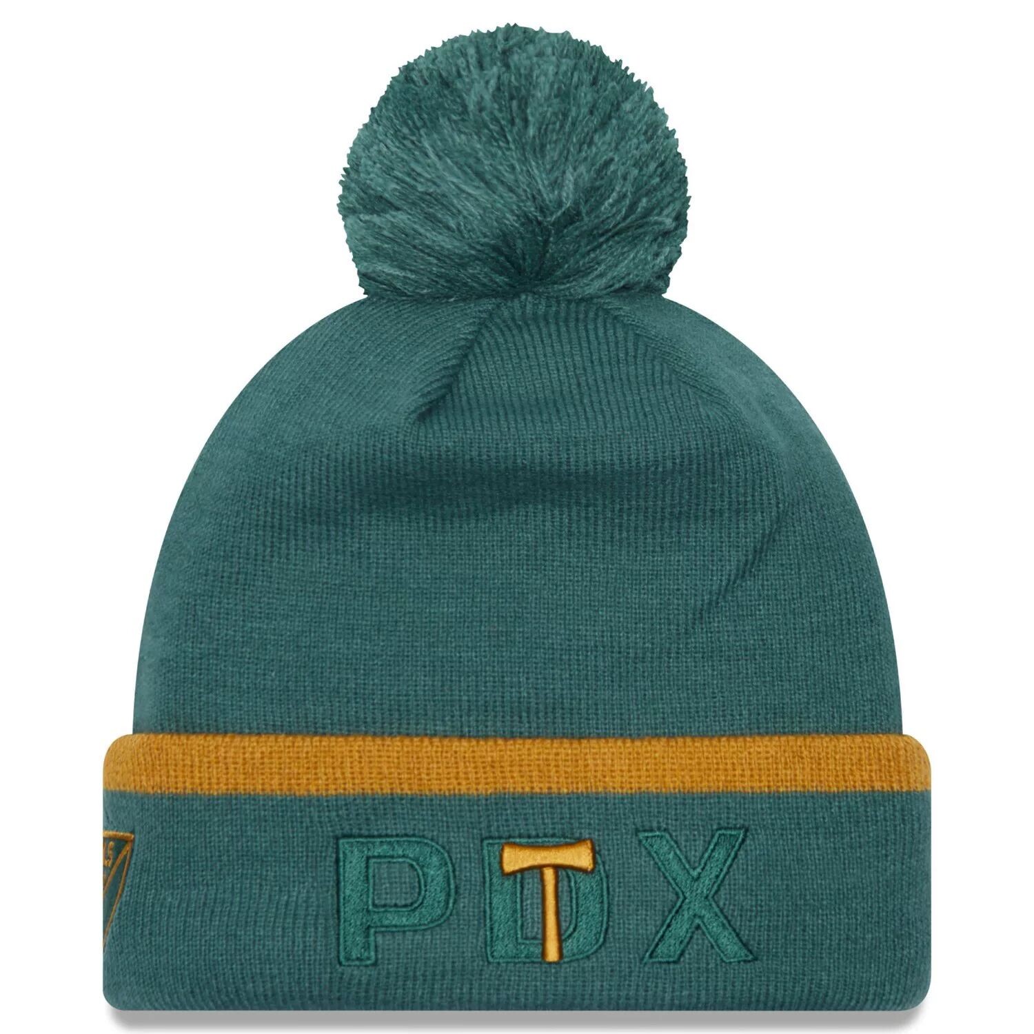 Мужская зеленая вязаная шапка New Era Portland Timbers с надписью Kick Off, манжетами и помпоном
Мужская зеленая вязаная шапка New Era Portland Timbers с надписью Kick Off, манжетами и помпоном