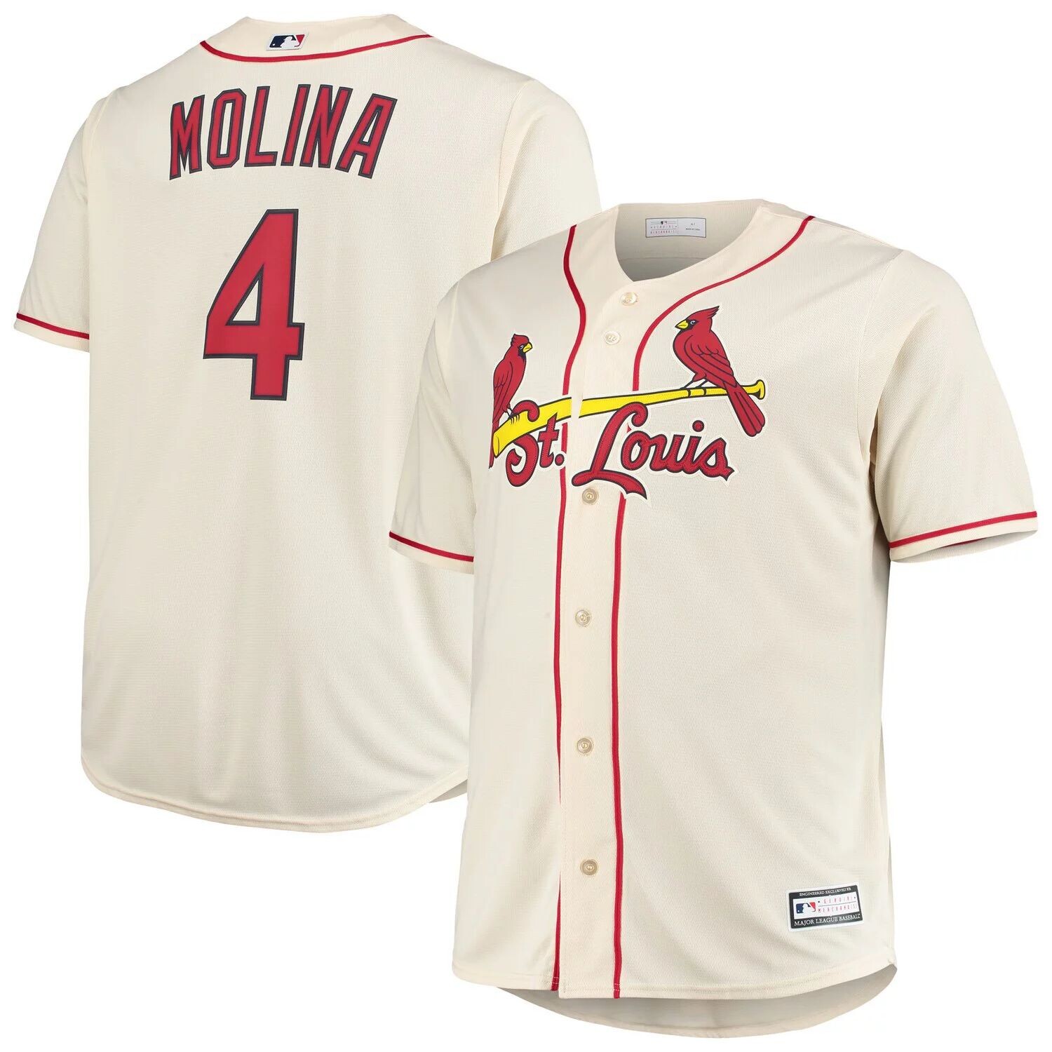 Мужская футболка Yadier Molina Cream St. Louis Cardinals Big & Tall Replica Player
Мужская футболка Yadier Molina Cream St. Louis Cardinals Big & Tall Replica Player