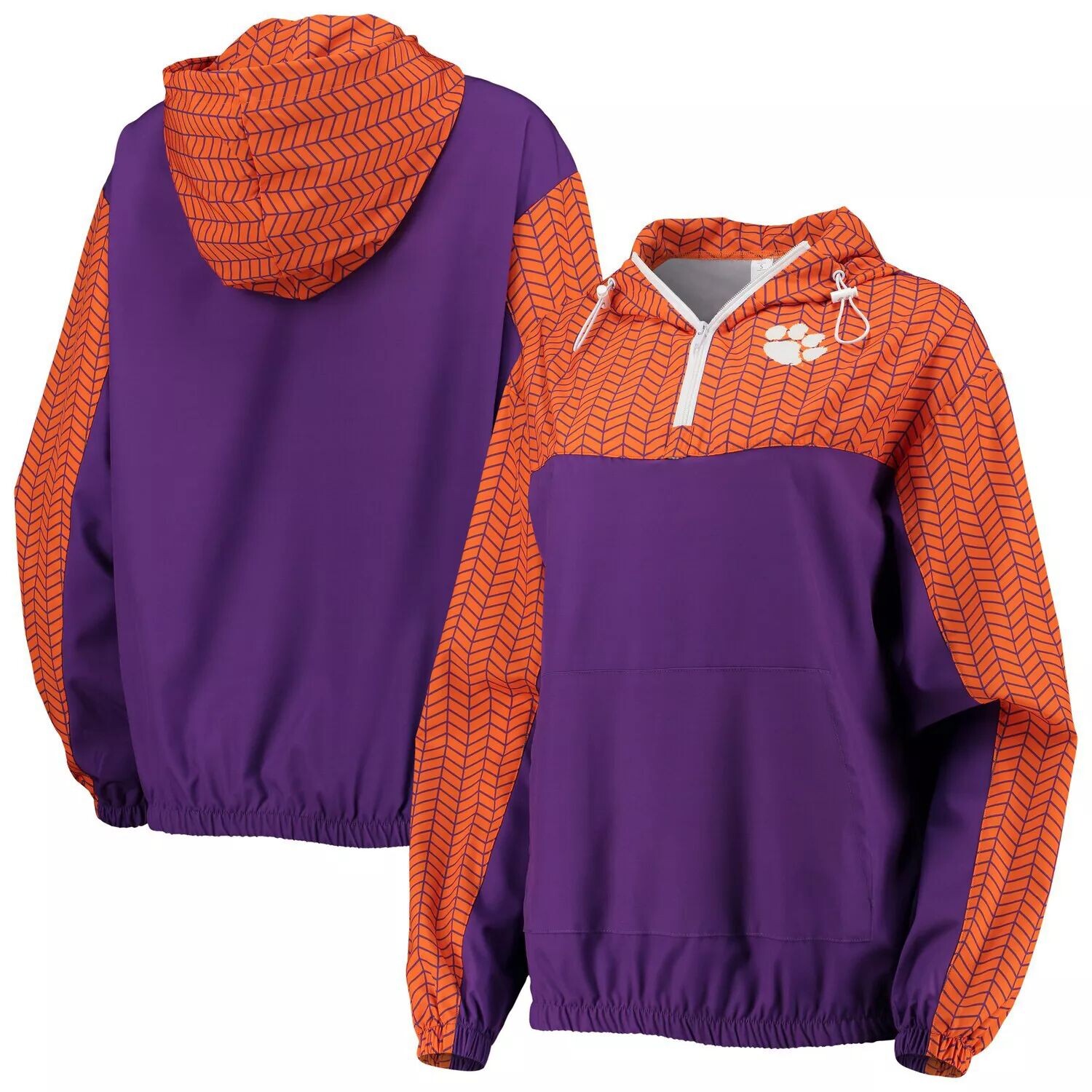 Женская фиолетовая куртка с капюшоном ZooZatz Clemson Tigers Chevron Swishy с молнией четверть, Фиолетовый
Женская фиолетовая куртка с капюшоном ZooZatz Clemson Tigers Chevron Swishy с молнией четверть, Фиолетовый