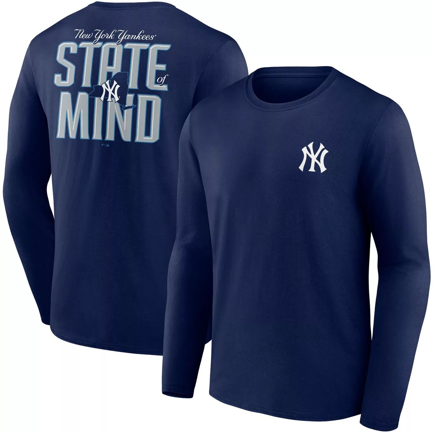 Мужская фирменная темно-синяя футболка с длинными рукавами New York Yankees State of Mind Hometown Collection Fanatics, Синий
Мужская фирменная темно-синяя футболка с длинными рукавами New York Yankees State of Mind Hometown Collection Fanatics, Синий