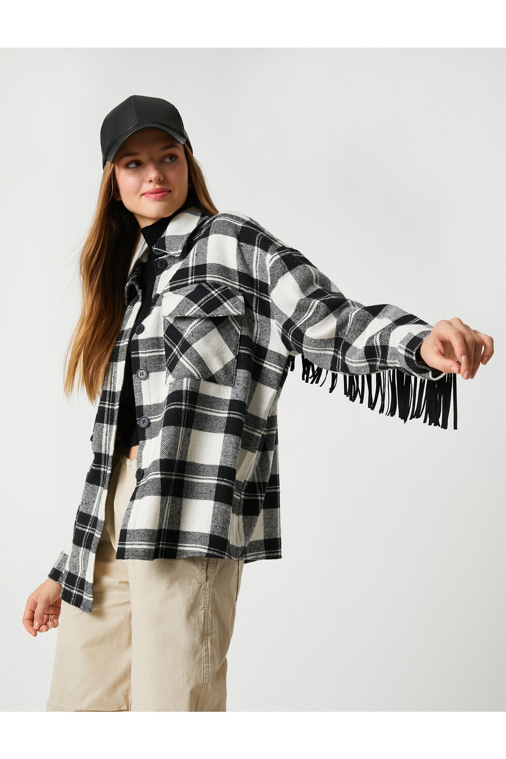 Куртка-рубашка Lumberjack с кисточками и детальными карманами на пуговицах Koton, черный
Куртка-рубашка Lumberjack с кисточками и детальными карманами на пуговицах Koton, черный
