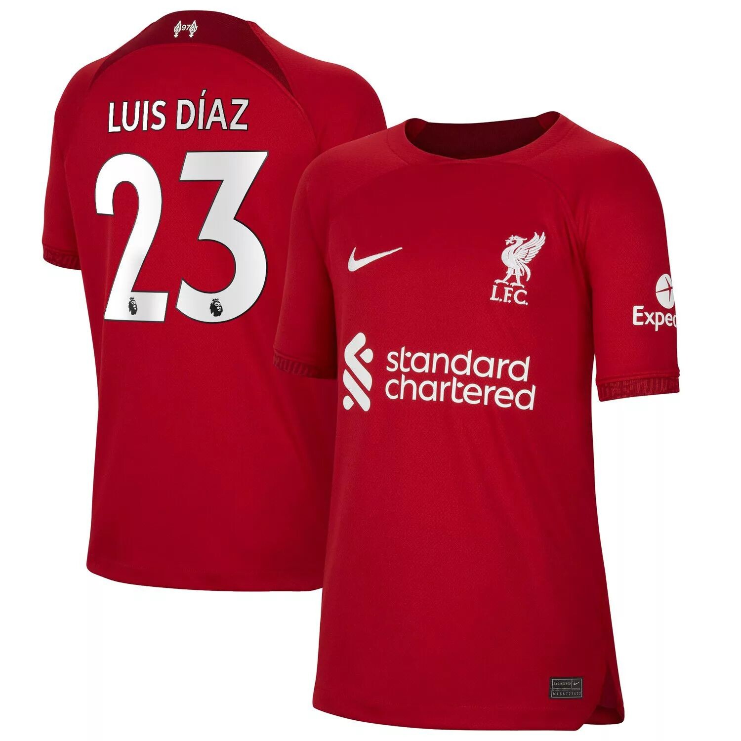 Молодежная футболка Nike Luis Diaz Red Liverpool 2022/23 Home Breathe Stadium Реплика игрока Nike
Молодежная футболка Nike Luis Diaz Red Liverpool 2022/23 Home Breathe Stadium Реплика игрока Nike