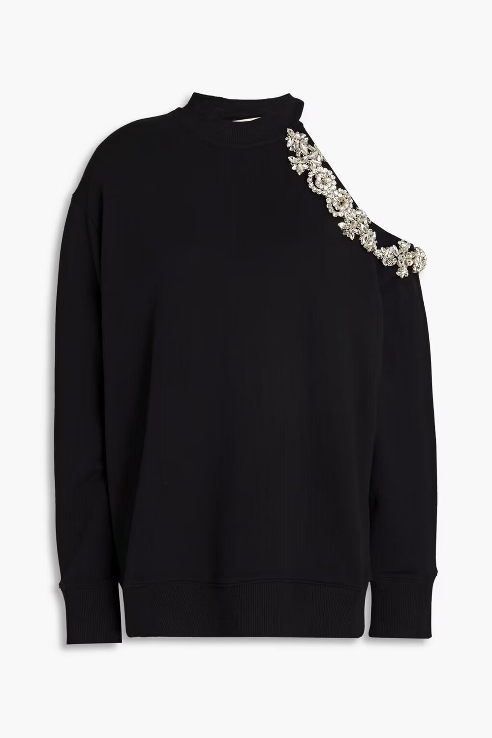 Толстовка из французской хлопковой махры с вырезом и декором Christopher Kane, черный
Толстовка из французской хлопковой махры с вырезом и декором Christopher Kane, черный