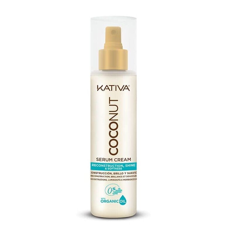 Восстанавливающая кокосовая сыворотка для волос в кремовом цвете Kativa Coconut, 200 мл
Восстанавливающая кокосовая сыворотка для волос в кремовом цвете Kativa Coconut, 200 мл