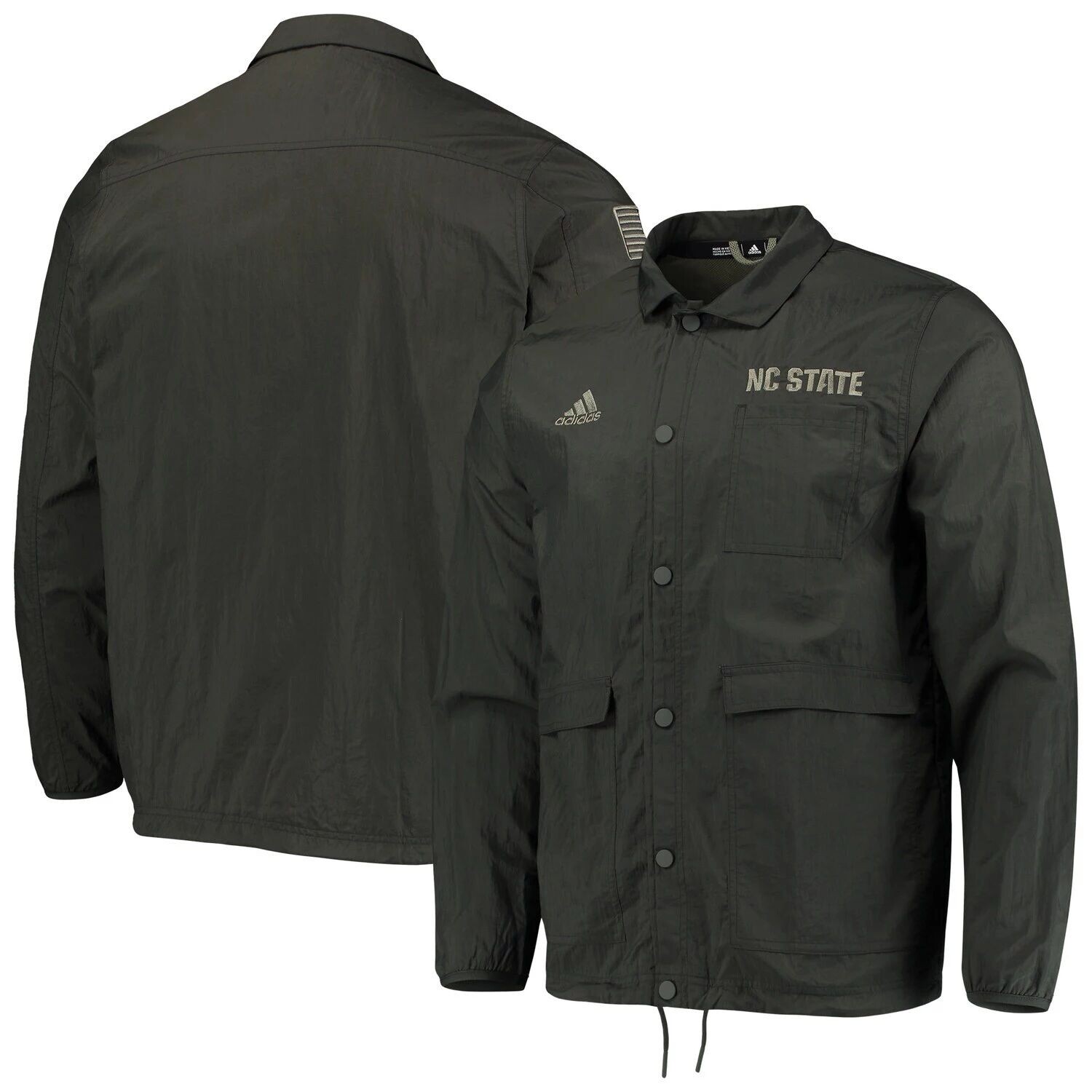 Мужская оливковая куртка с молнией во всю длину NC State Wolfpack Salute to Service adidas
Мужская оливковая куртка с молнией во всю длину NC State Wolfpack Salute to Service adidas