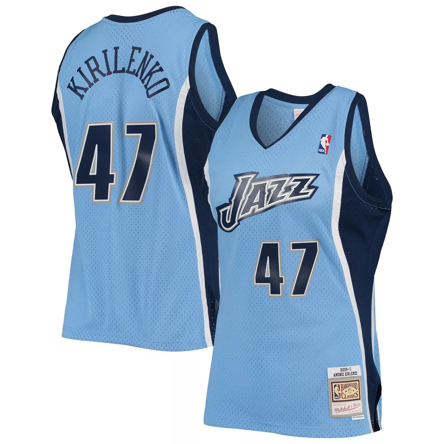 Мужская майка Mitchell & Ness Андрей Кириленко Powder Blue Utah Jazz 2009-10 Hardwood Classics Swingman
Мужская майка Mitchell & Ness Андрей Кириленко Powder Blue Utah Jazz 2009-10 Hardwood Classics Swingman