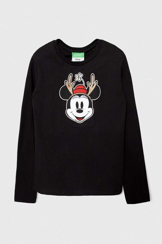 Детская хлопковая футболка с длинными рукавами United Colors of Benetton x Disney, черный
Детская хлопковая футболка с длинными рукавами United Colors of Benetton x Disney, черный