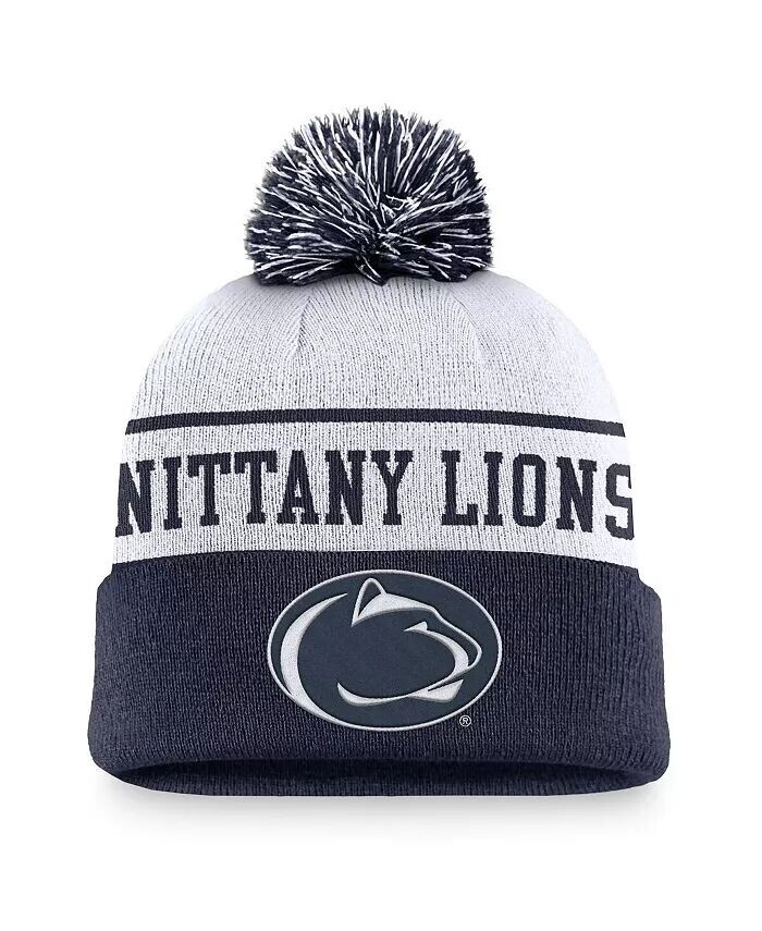 Мужская белая/темно-синяя вязаная шапка с манжетами и помпоном Penn State Nittany Lions Local Peak Nike, синий
Мужская белая/темно-синяя вязаная шапка с манжетами и помпоном Penn State Nittany Lions Local Peak Nike, синий