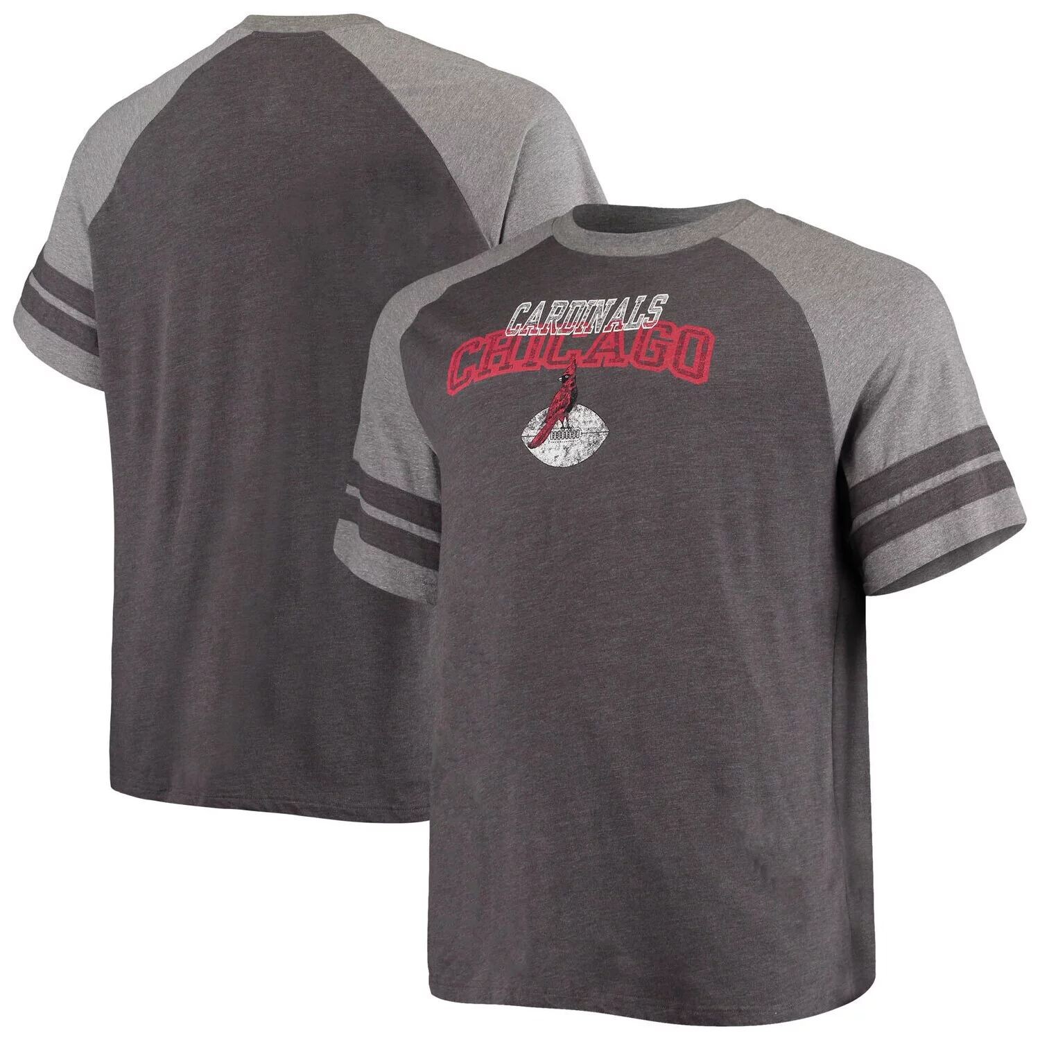 Мужская фирменная черная/серая футболка с двумя полосками реглан Arizona Cardinals Big & Tall Throwback Fanatics, Черный
Мужская фирменная черная/серая футболка с двумя полосками реглан Arizona Cardinals Big & Tall Throwback Fanatics, Черный