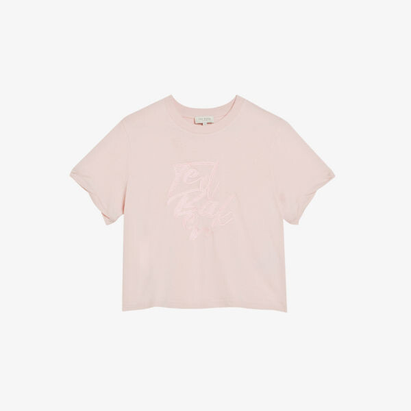 Хлопковая футболка с короткими рукавами и вышитым логотипом Marrell Ted Baker, розовый
Хлопковая футболка с короткими рукавами и вышитым логотипом Marrell Ted Baker, розовый