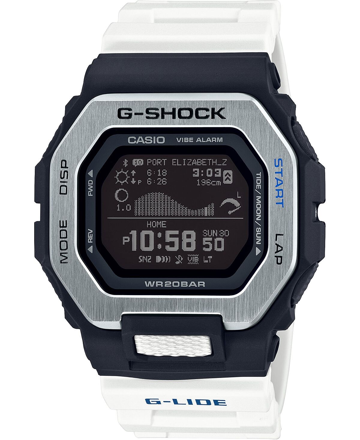 Мужские часы Connected Digital G-Lide с белым полимерным ремешком, 46 мм G-Shock
Мужские часы Connected Digital G-Lide с белым полимерным ремешком, 46 мм G-Shock