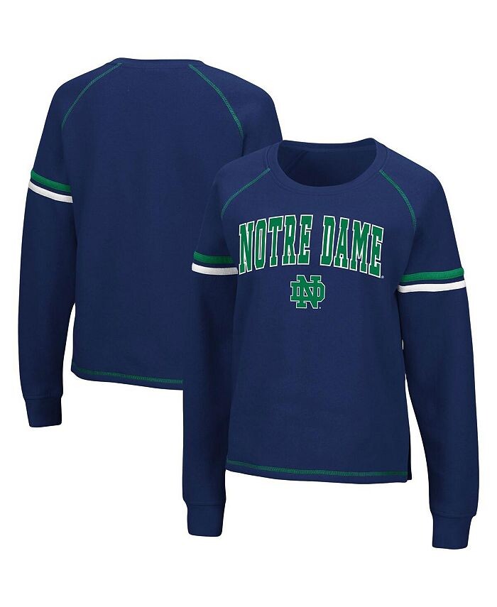 Женский темно-синий пуловер с длинным рукавом в полоску и реглан Notre Dame Fighting Irish Colosseum, синий
Женский темно-синий пуловер с длинным рукавом в полоску и реглан Notre Dame Fighting Irish Colosseum, синий