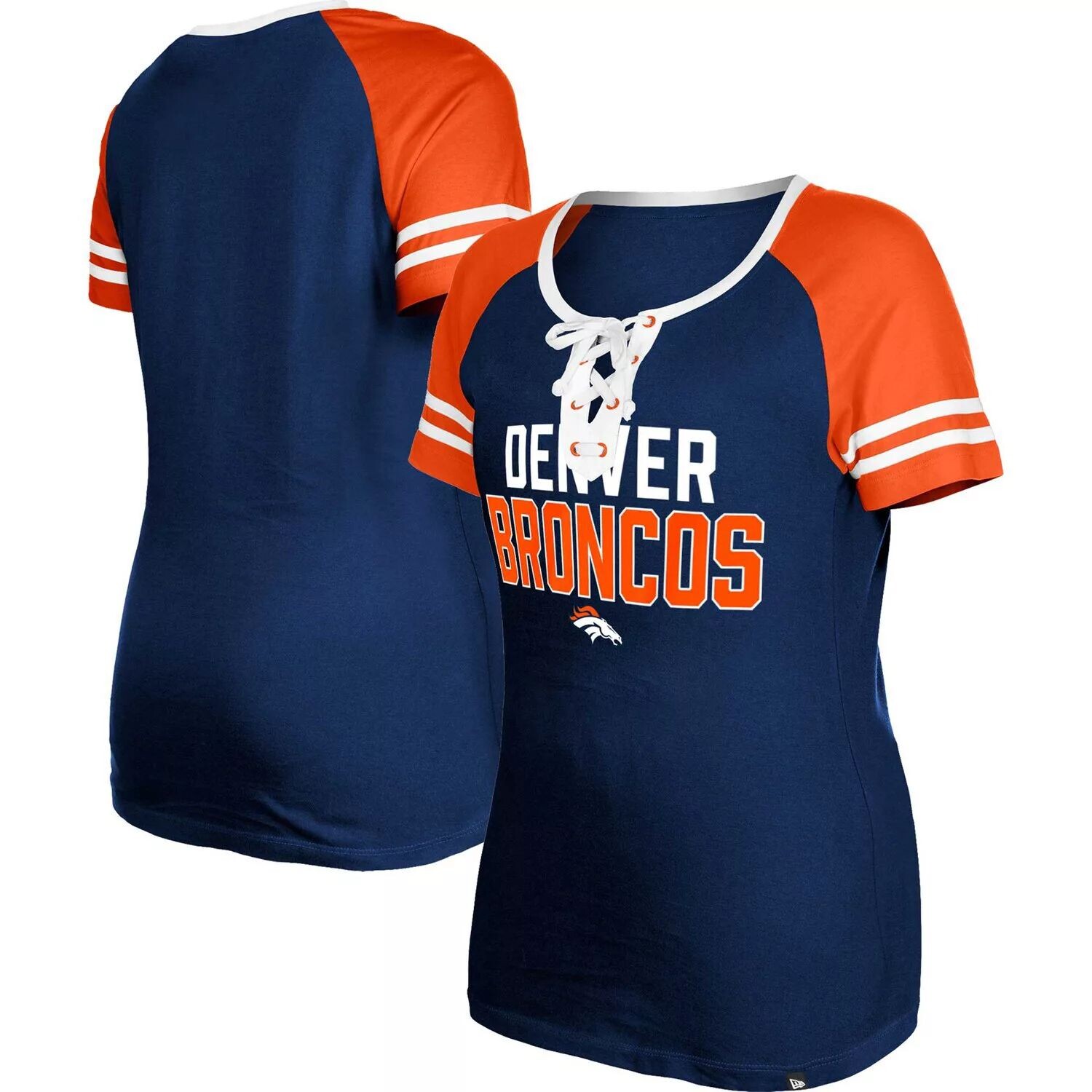 Женская темно-синяя футболка New Era Denver Broncos со шнуровкой реглан New Era, Синий
Женская темно-синяя футболка New Era Denver Broncos со шнуровкой реглан New Era, Синий