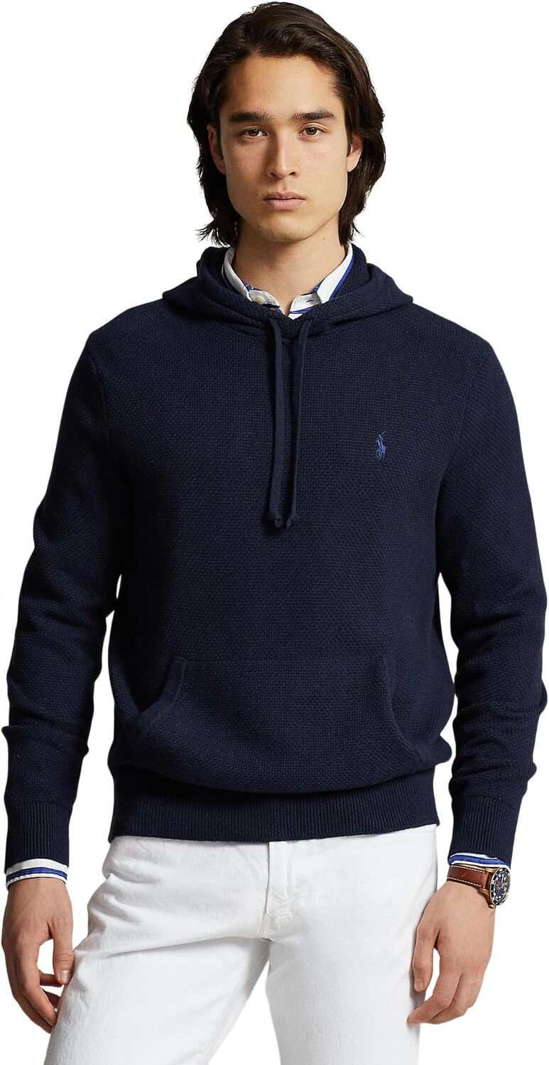 Хлопковый свитер с тканой строчкой и капюшоном Polo Ralph Lauren, цвет Navy HTHR
Хлопковый свитер с тканой строчкой и капюшоном Polo Ralph Lauren, цвет Navy HTHR