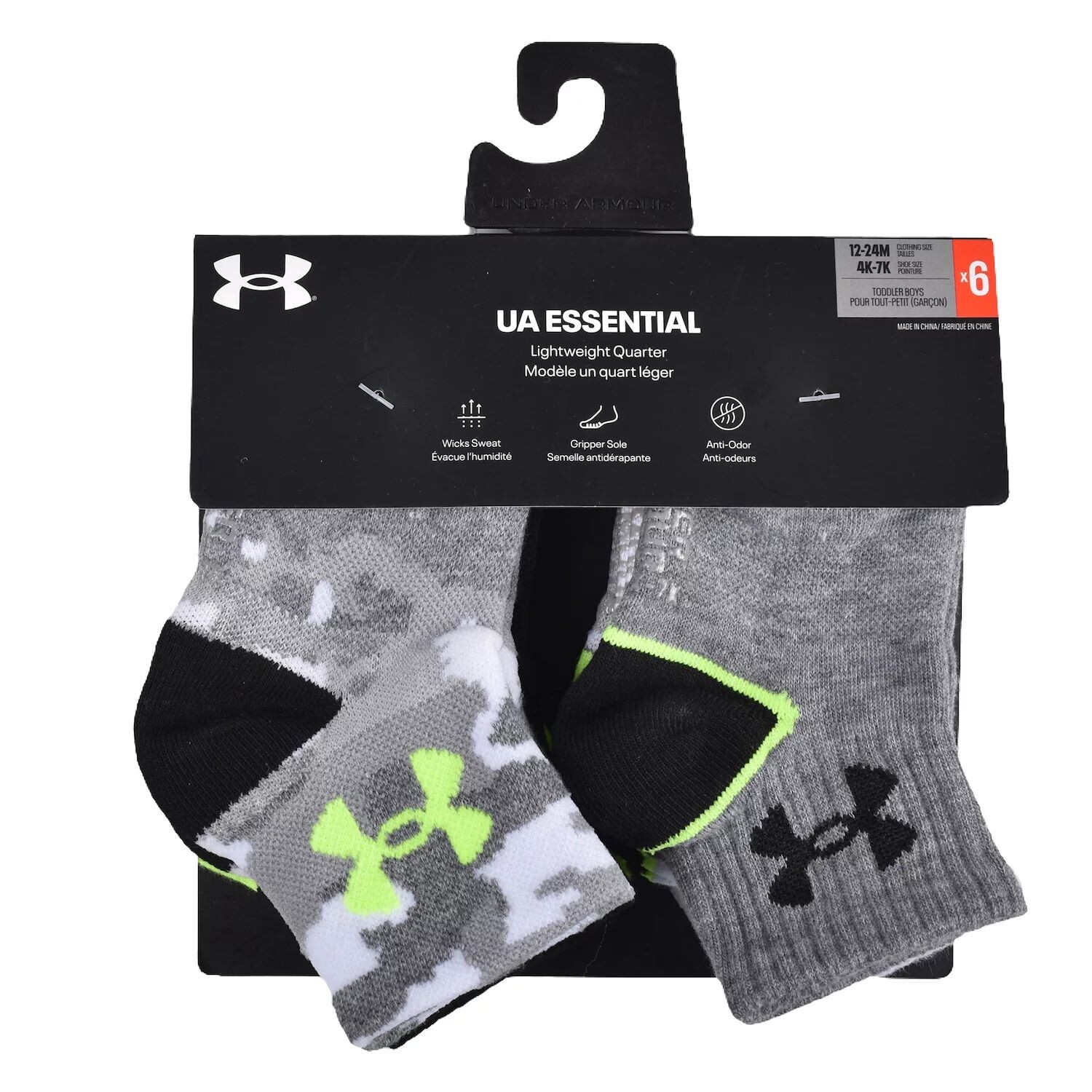 Комплект из 6 носков Under Armour Essential для малышей и мальчиков (четверть четверти) Under Armour
Комплект из 6 носков Under Armour Essential для малышей и мальчиков (четверть четверти) Under Armour