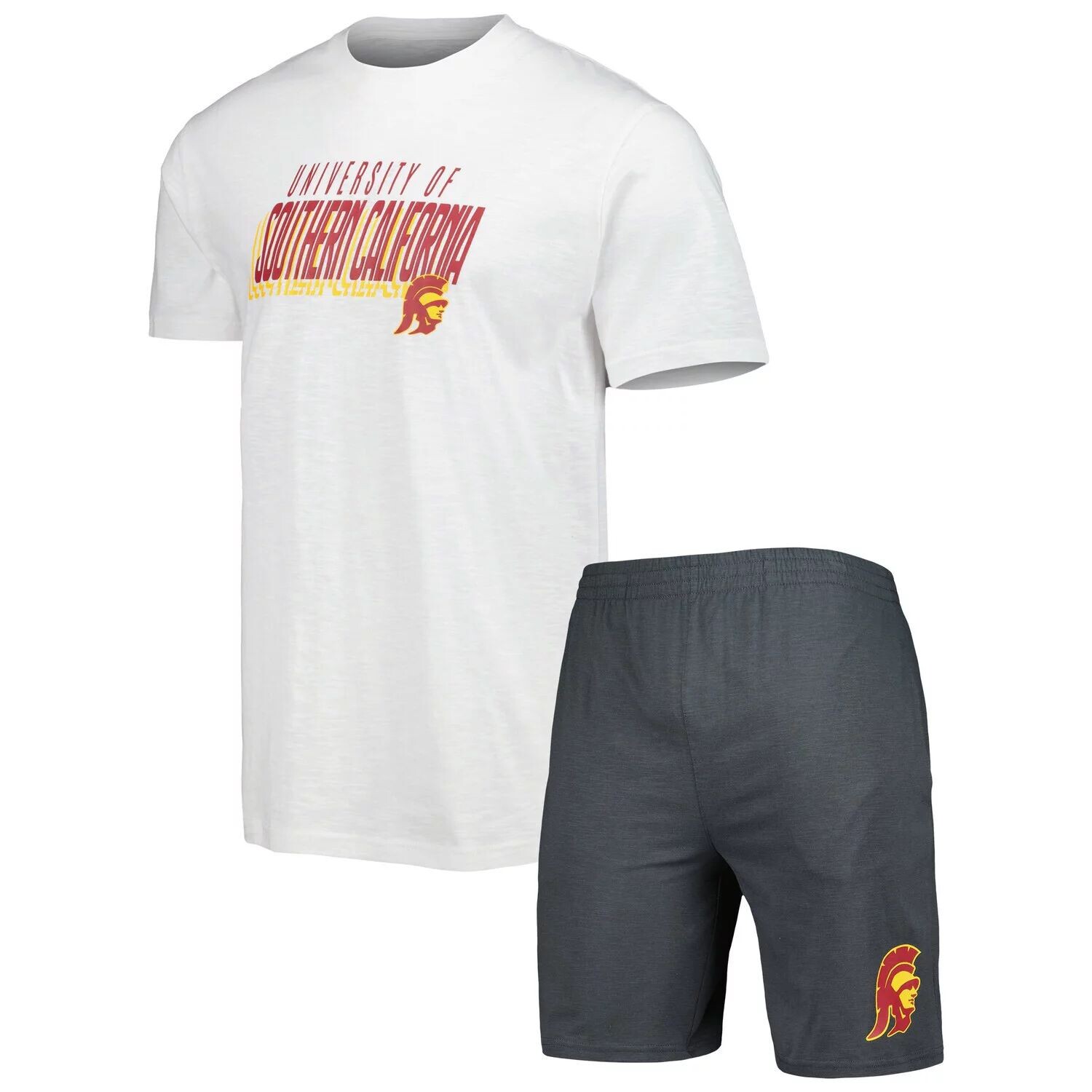 Мужской комплект из футболки и шорт Concepts Sport угольного/белого цвета USC Trojans Downfield
Мужской комплект из футболки и шорт Concepts Sport угольного/белого цвета USC Trojans Downfield