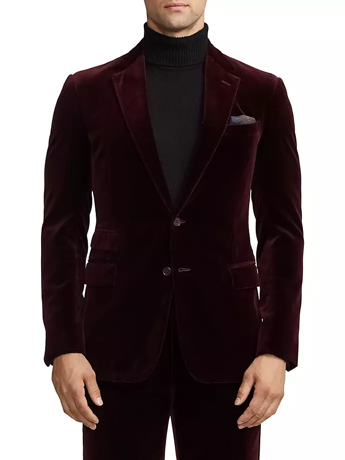 Бархатное однобортное спортивное пальто Ralph Lauren Purple Label, цвет burgundy
Бархатное однобортное спортивное пальто Ralph Lauren Purple Label, цвет burgundy