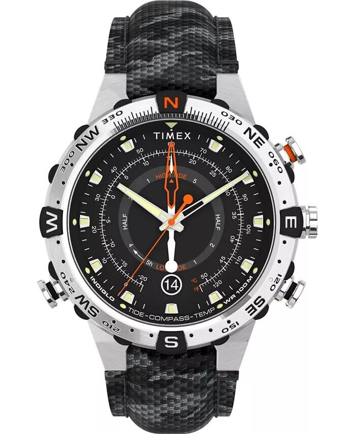 Мужские часы Tide Temp Compass с камуфляжным ремешком из ткани, 45 мм Timex, зеленый
Мужские часы Tide Temp Compass с камуфляжным ремешком из ткани, 45 мм Timex, зеленый