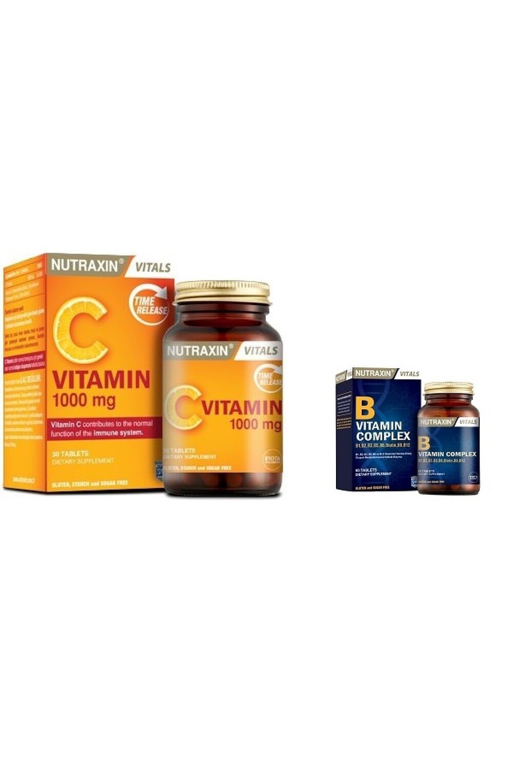 Nutraxin B1 B2 B3 B5 B6 B12, содержащие витамин B и витамин C, 1000 мг, 30 таблеток
Nutraxin B1 B2 B3 B5 B6 B12, содержащие витамин B и витамин C, 1000 мг, 30 таблеток