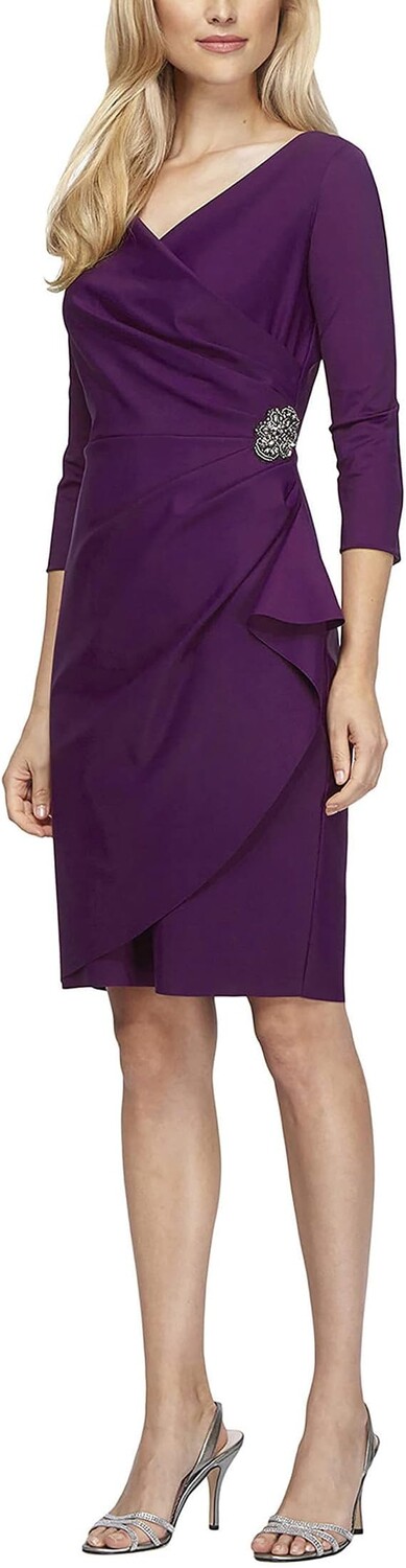 Короткое платье-футляр для подводного плавания с рукавами 3/4 Alex Evenings, цвет Summer Plum
Короткое платье-футляр для подводного плавания с рукавами 3/4 Alex Evenings, цвет Summer Plum