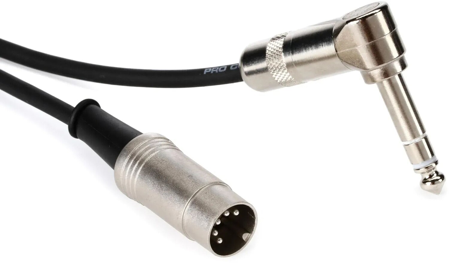 Pro Co BEMBQL-2 — тип A, разъем TRS 1/4 дюйма, угловой, к 5-контактному MIDI-кабелю DIN — 2 фута
Pro Co BEMBQL-2 — тип A, разъем TRS 1/4 дюйма, угловой, к 5-контактному MIDI-кабелю DIN — 2 фута