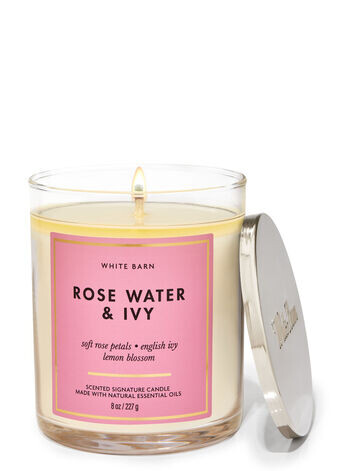 Фирменная свеча с одним фитилем Rose Water & Ivy, 8 oz / 227 g, Bath and Body Works
Фирменная свеча с одним фитилем Rose Water & Ivy, 8 oz / 227 g, Bath and Body Works