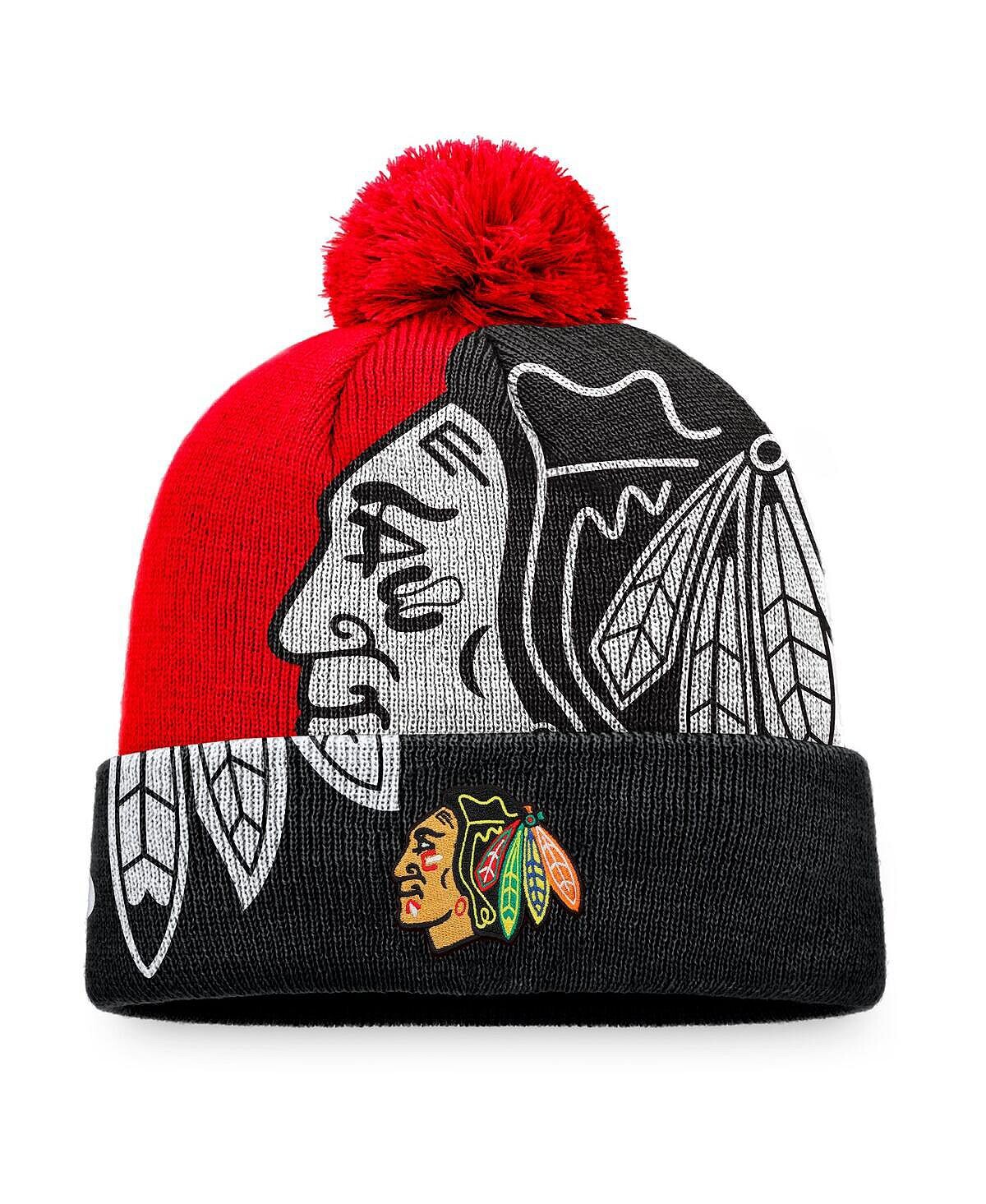 Мужская красно-черная фирменная вязаная шапка Chicago Blackhawks Block Party с манжетами и помпоном Fanatics
Мужская красно-черная фирменная вязаная шапка Chicago Blackhawks Block Party с манжетами и помпоном Fanatics