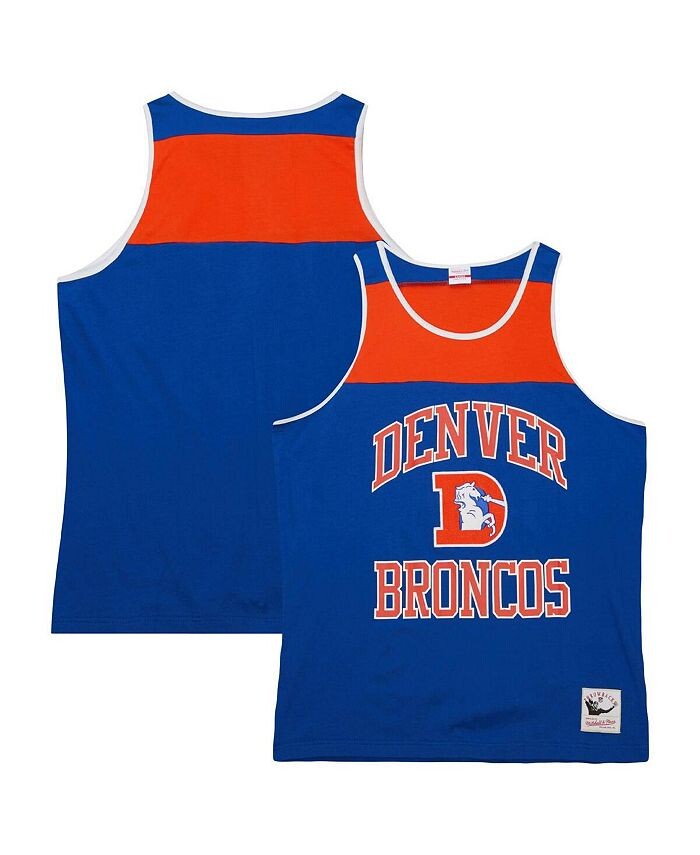 Мужская майка Royal and Orange Denver Broncos Gridiron Classics Heritage с цветными блоками Mitchell & Ness, синий
Мужская майка Royal and Orange Denver Broncos Gridiron Classics Heritage с цветными блоками Mitchell & Ness, синий