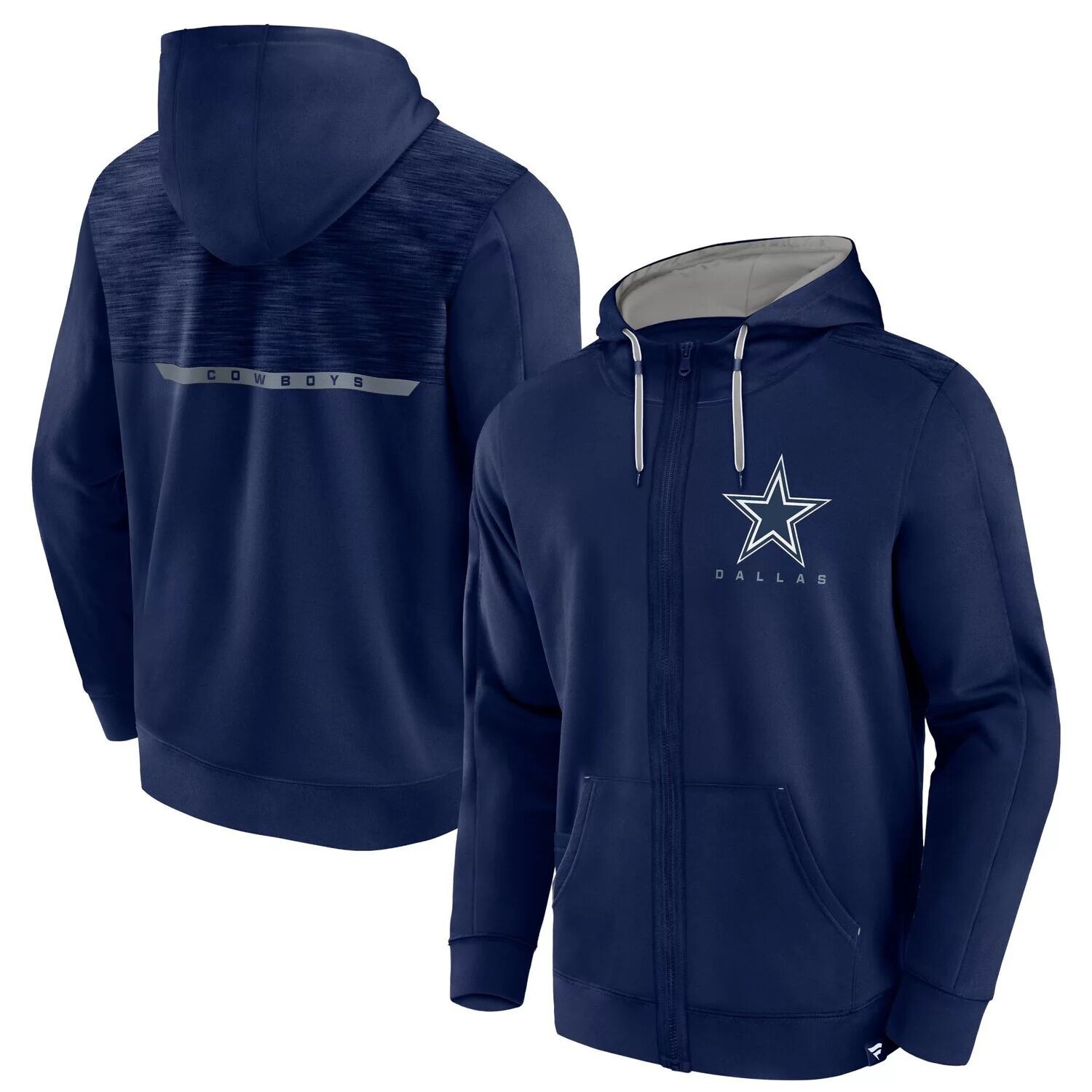 Мужская темно-синяя толстовка с молнией во всю длину Dallas Cowboys Defender Evo Fanatics, Синий
Мужская темно-синяя толстовка с молнией во всю длину Dallas Cowboys Defender Evo Fanatics, Синий