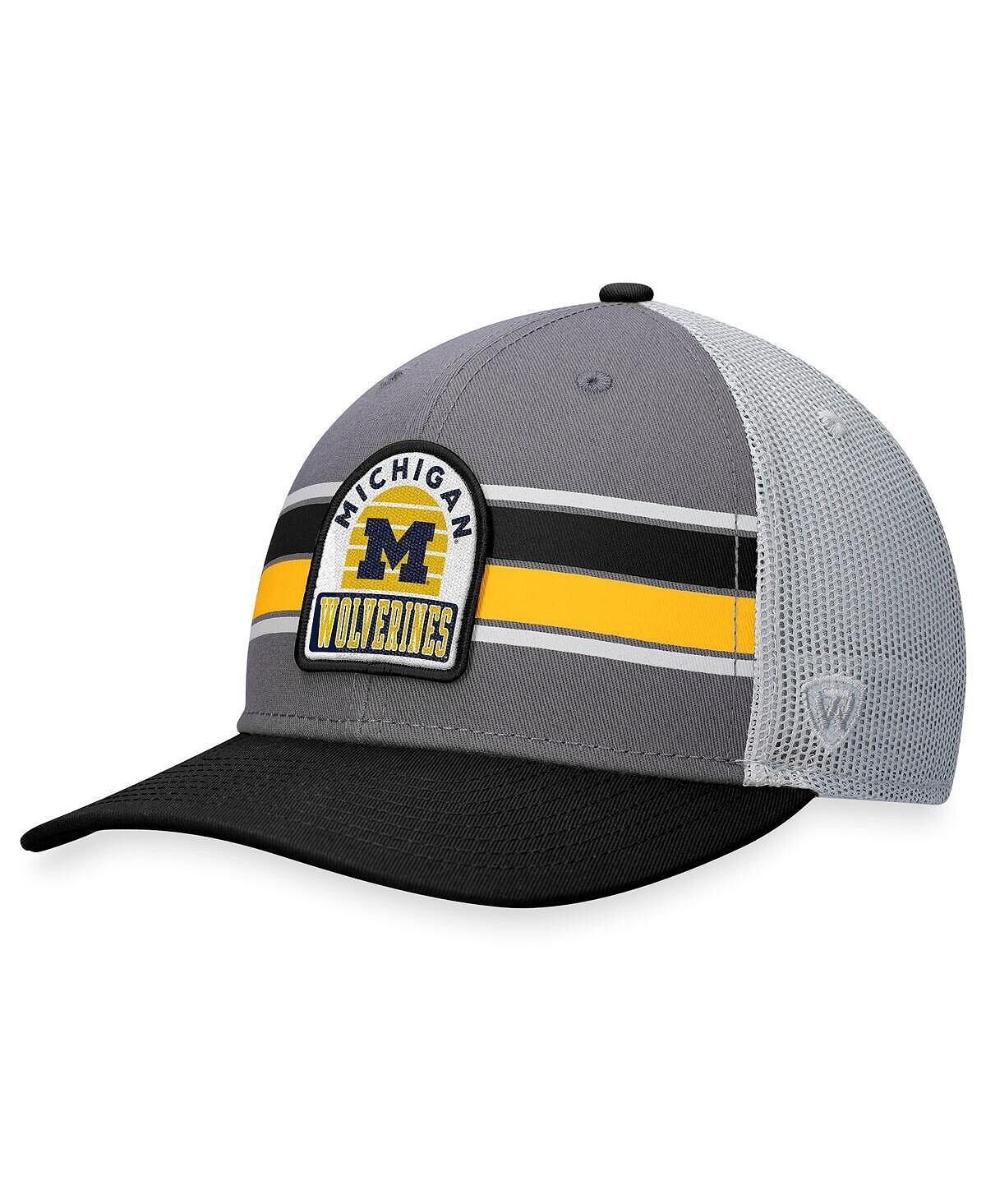Мужская бейсболка серо-черная Michigan Wolverines Aurora Trucker Top of the World
Мужская бейсболка серо-черная Michigan Wolverines Aurora Trucker Top of the World