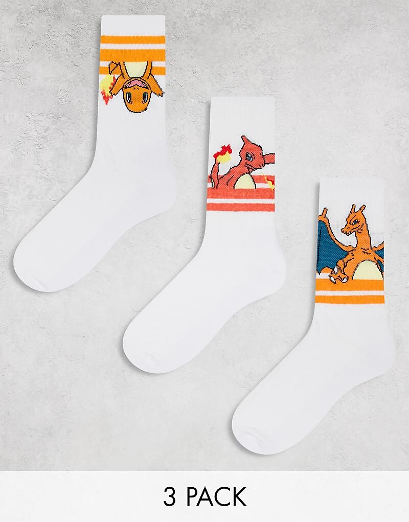 Три пары спортивных носков белого цвета со спортивными полосками ASOS DESIGN Sunset Pokémon
Три пары спортивных носков белого цвета со спортивными полосками ASOS DESIGN Sunset Pokémon