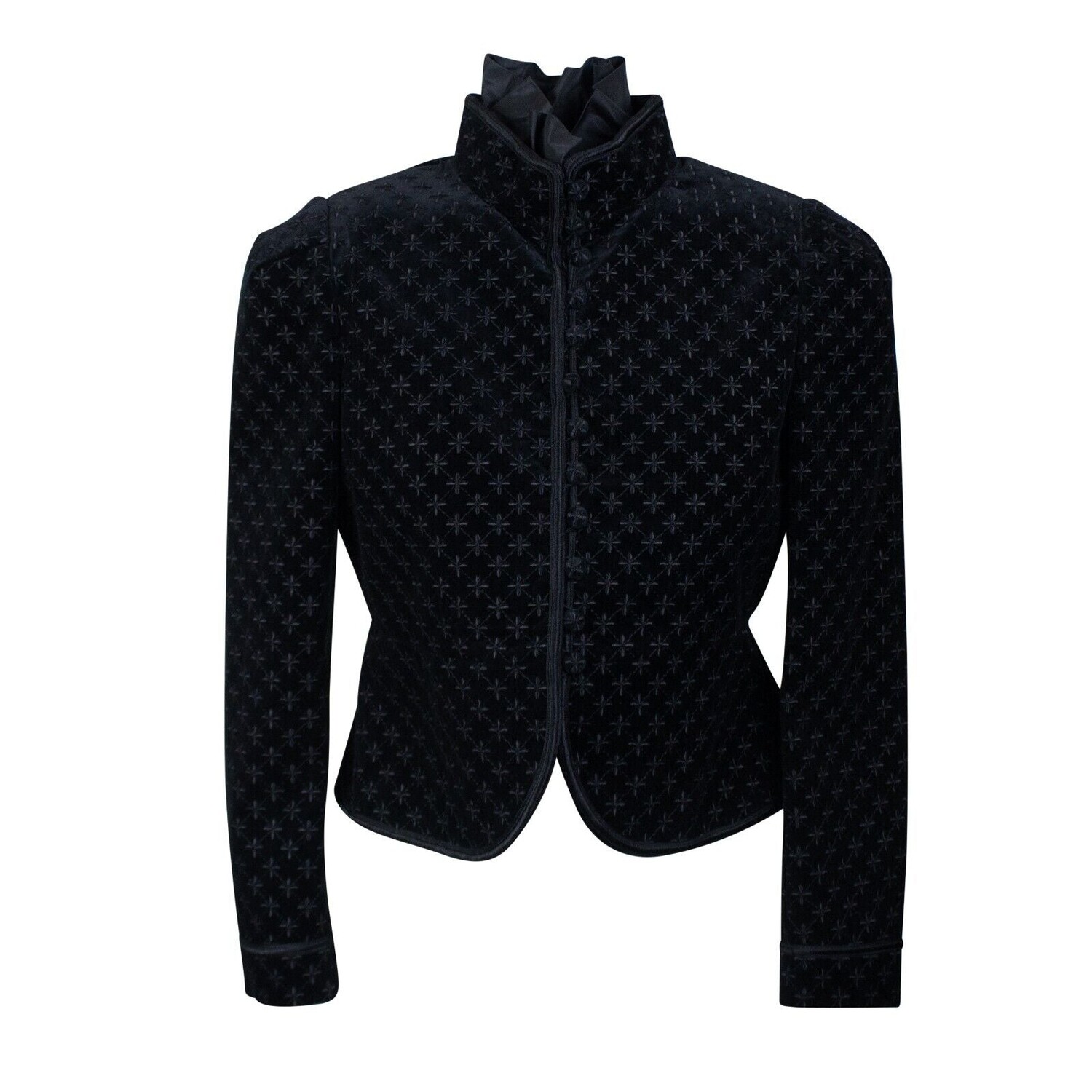 Женская черная укороченная бархатная куртка с вышивкой Saint Laurent, цвет Pattern
Женская черная укороченная бархатная куртка с вышивкой Saint Laurent, цвет Pattern