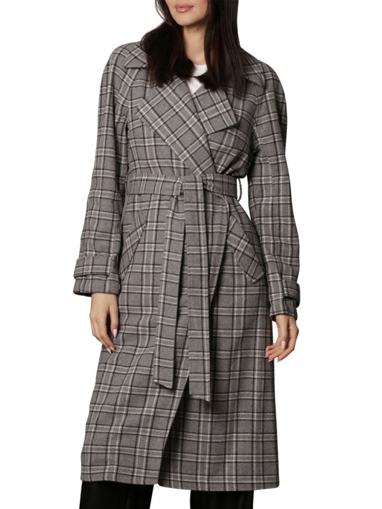 Тренч свободного кроя из смесовой шерсти в клетку с поясом Avec Les Filles, цвет Charcoal Plaid
Тренч свободного кроя из смесовой шерсти в клетку с поясом Avec Les Filles, цвет Charcoal Plaid