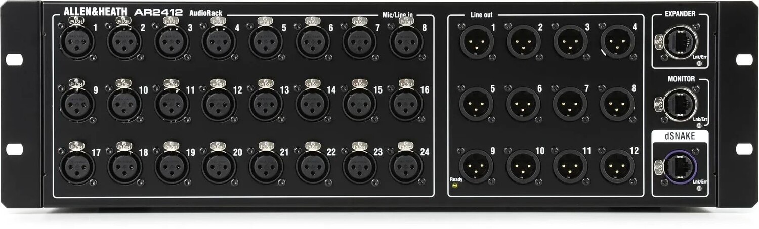 Расширитель ввода/вывода Allen & Heath AR2412 24x12 для микшеров Qu/Avantis/SQ
Расширитель ввода/вывода Allen & Heath AR2412 24x12 для микшеров Qu/Avantis/SQ