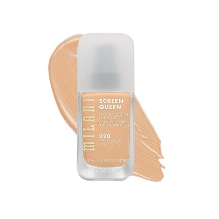 Жидкая основа под макияж Milani Screen Queen Liquid Foundation с технологией цифрового фильтра синего света, 1 жидкая унция, 220 оттенков натурального бежевого цвета
Жидкая основа под макияж Milani Screen Queen Liquid Foundation с технологией цифрового фильтра синего света, 1 жидкая унция, 220 оттенков натурального бежевого цвета