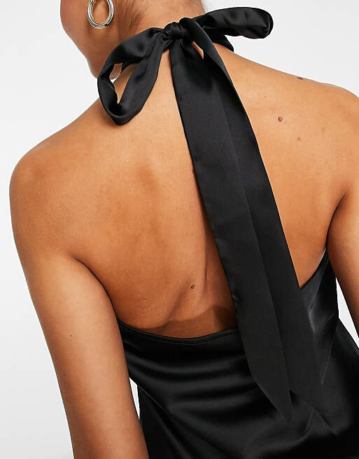 Черное атласное платье мини с воротником-бретелькой Miss Selfridge для выхода в свет, Черный
Черное атласное платье мини с воротником-бретелькой Miss Selfridge для выхода в свет, Черный
