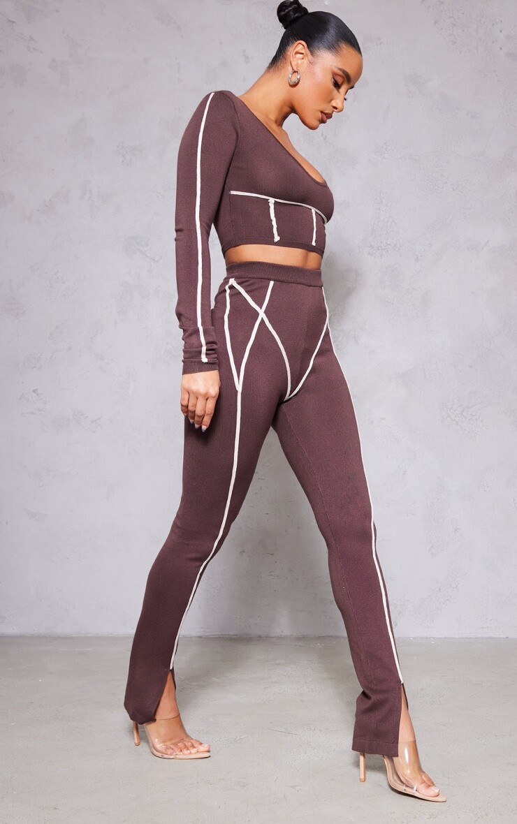 PrettyLittleThing Вязаные леггинсы шоколадного цвета с контрастной окантовкой
PrettyLittleThing Вязаные леггинсы шоколадного цвета с контрастной окантовкой