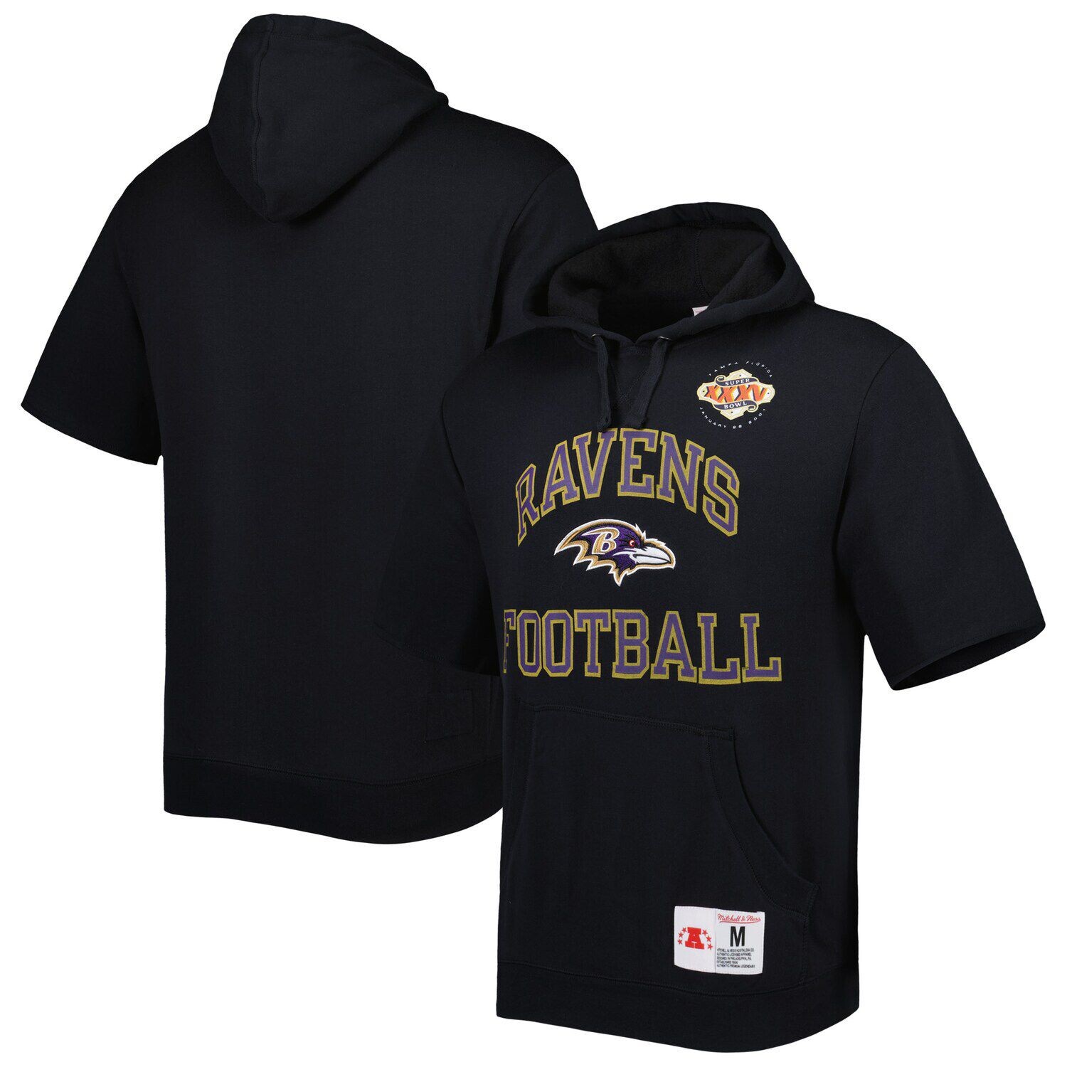 Мужской черный пуловер с капюшоном с короткими рукавами Mitchell & Ness Baltimore Ravens
Мужской черный пуловер с капюшоном с короткими рукавами Mitchell & Ness Baltimore Ravens
