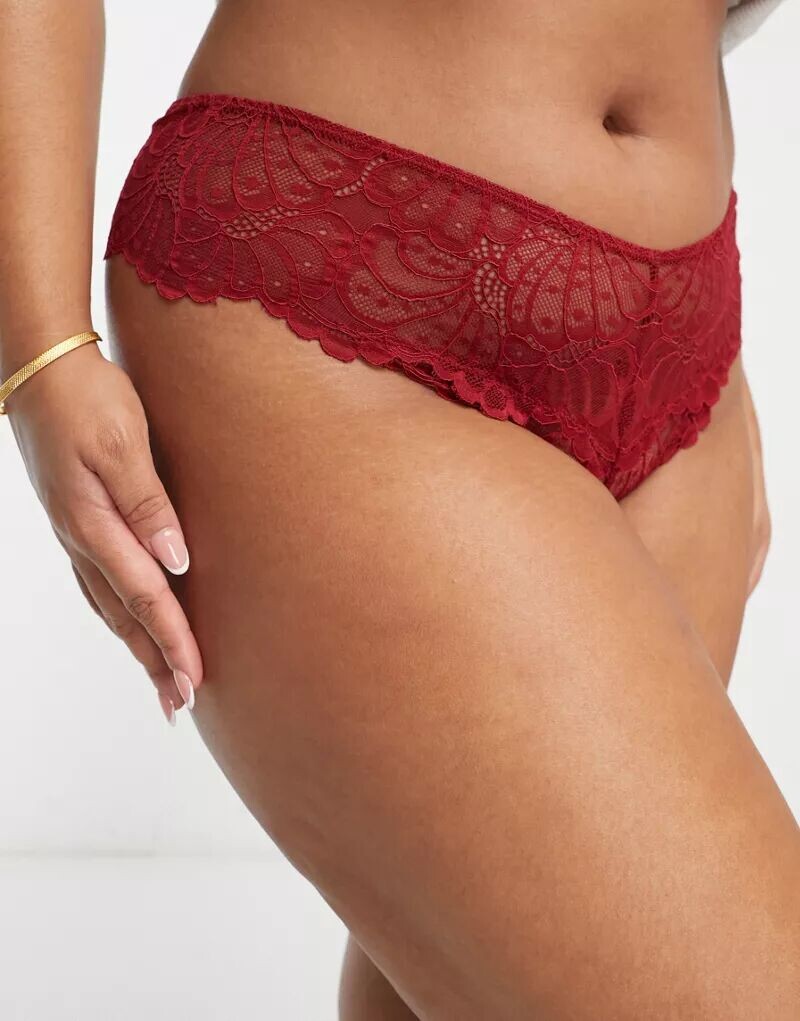 Красные трусы из бразильского кружева с завышенной талией ASOS DESIGN Curve Sienna
Красные трусы из бразильского кружева с завышенной талией ASOS DESIGN Curve Sienna