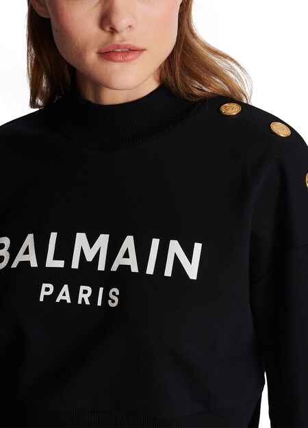 Укороченная толстовка из экологически ответственного хлопка с принтом логотипа Balmain Balmain
Укороченная толстовка из экологически ответственного хлопка с принтом логотипа Balmain Balmain