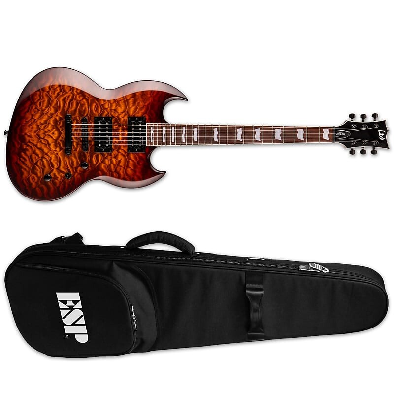 Электрогитара ESP LTD Viper-256 Dark Brown Sunburst QM Electric Guitar + TKL Gig Bag Viper 256
Электрогитара ESP LTD Viper-256 Dark Brown Sunburst QM Electric Guitar + TKL Gig Bag Viper 256