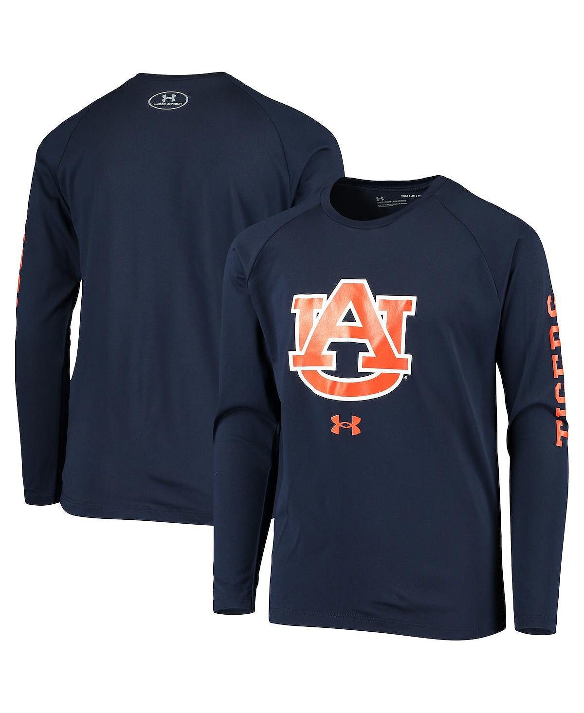 Темно-синяя футболка с длинными рукавами Big Boys Auburn Tigers 2-Hit Raglan Performance Under Armour
Темно-синяя футболка с длинными рукавами Big Boys Auburn Tigers 2-Hit Raglan Performance Under Armour