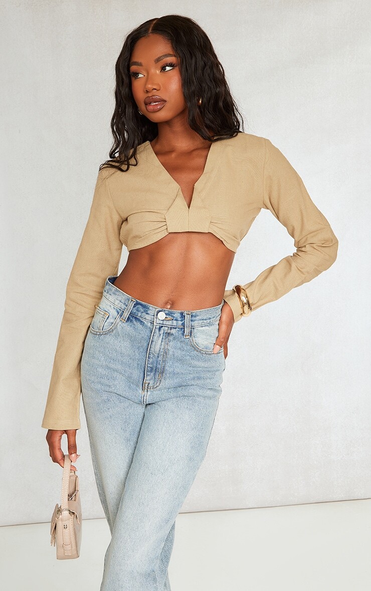 PrettyLittleThing Укороченная рубашка из хлопка темно-серого цвета с деталями спереди
PrettyLittleThing Укороченная рубашка из хлопка темно-серого цвета с деталями спереди