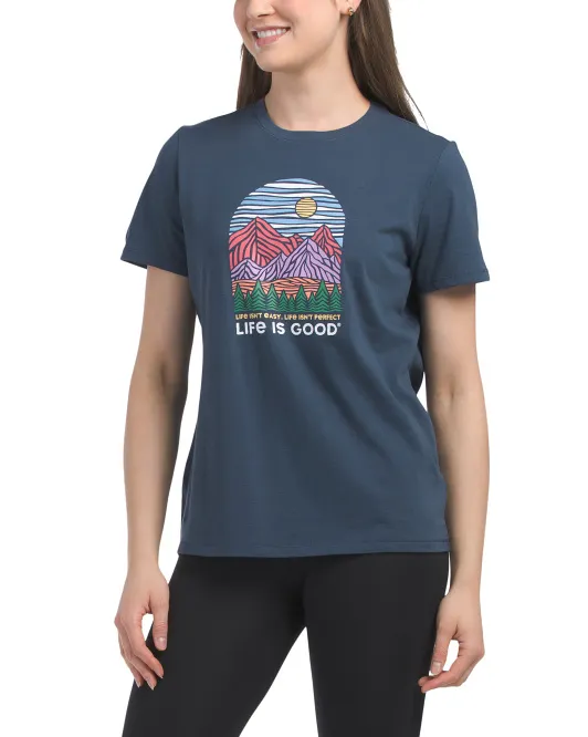 Классическая футболка с круглым вырезом и короткими рукавами Mountain Scene Life Is Good, темно-синий
Классическая футболка с круглым вырезом и короткими рукавами Mountain Scene Life Is Good, темно-синий